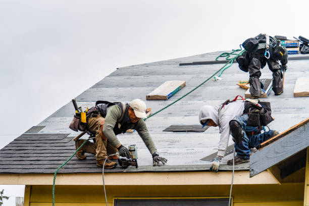 Professional Gutter Installation technician working in Sandyville, OH